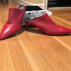 Sol Sana Scarlet Red Mules